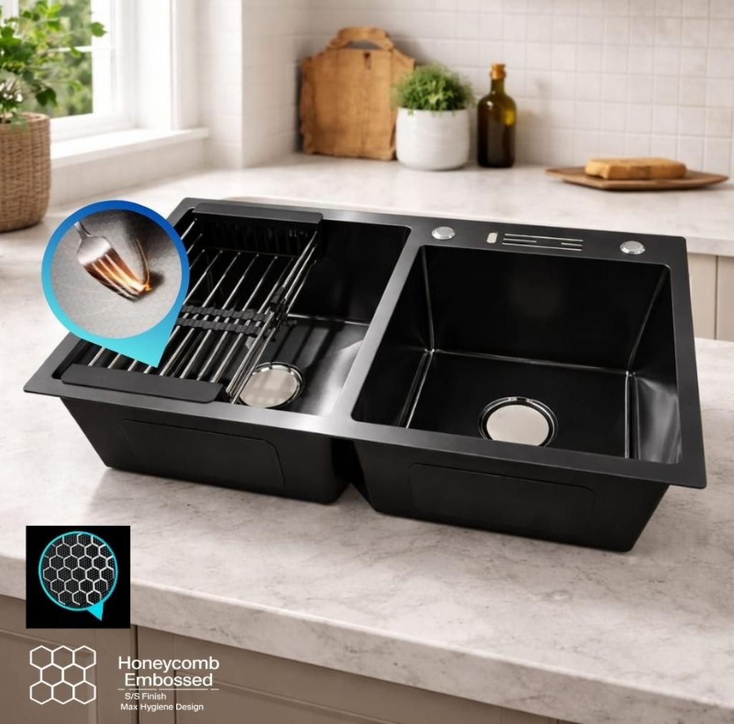 sink,kitchensink,blacksink,sinkcombo,36inchsink,handmadesink