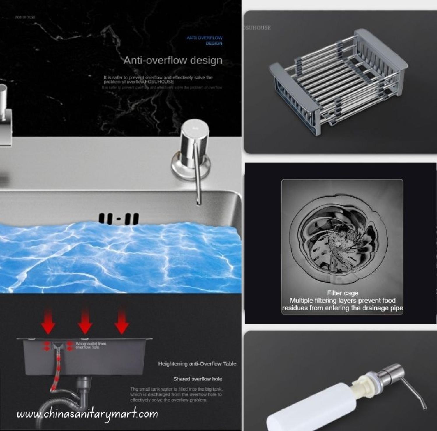 sink,kitchensink,blacksink,sinkcombo,36inchsink,handmadesink